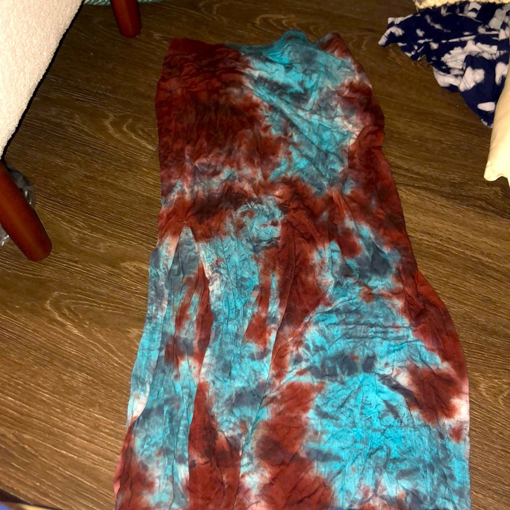 Tie dye maxi skirt, size XS